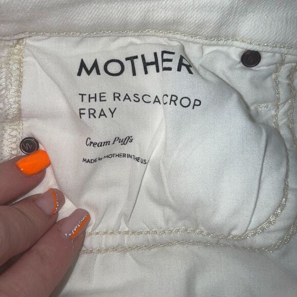 Mother The Rascal Crop Fray In Cream Puffs 28 - Picture 9 of 12